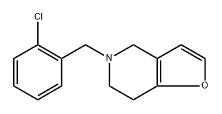 5-[(2-Chlorophenyl)methyl]-4,5,6,7-tetrahydrofuro[3,2-c]pyridine,54903-40-1,结构式