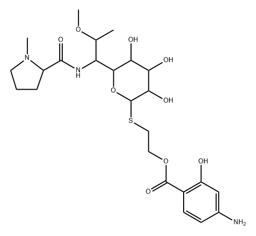 N-Demethyl-7-O-demethyldesalicetin
β-( 4-aminosalicylate)|N-去甲基-7-O-去甲基去水杨天青霉素4-氨基水杨酸酯