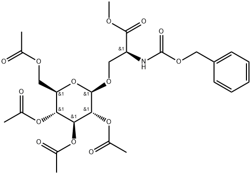 N-(benzyloxycarbonyl)-O-(2,3,4,6-tetra-O-acetyl-β-D-glucopyranosyl)-L-serine methyl ester,5508-22-5,结构式