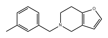 4,5,6,7-Tetrahydro-5-[(3-methylphenyl)methyl]furo[3,2-c]pyridine,55142-81-9,结构式