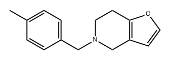 4,5,6,7-Tetrahydro-5-[(4-methylphenyl)methyl]furo[3,2-c]pyridine 化学構造式
