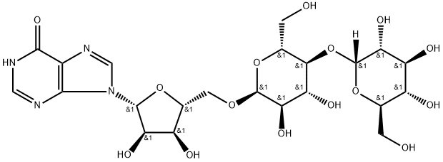 Inosine,O-a-D-glucopyranosyl-(1∽4)-O-a-D-glucopyranosyl- 化学構造式