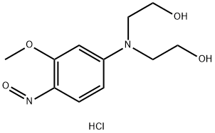 2,2′-[(3-Methoxy-4-nitrosophenyl)imino]bis-ethanol-monohydrochlorid 结构式