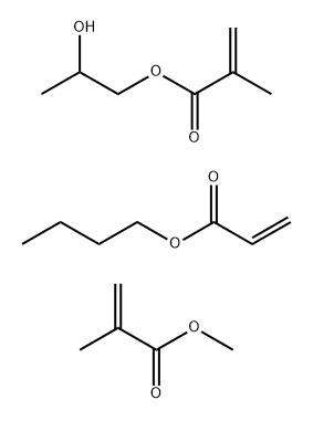 2-Propenoic acid, 2-methyl-, 2-hydroxypropyl ester, polymer with butyl 2-propenoate and methyl 2-methyl-2-propenoate Structure