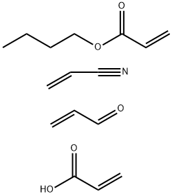 2-丙烯酸与2-丙烯酸丁酯、2-丙烯醛和2-丙烯腈的聚合物, 55637-15-5, 结构式
