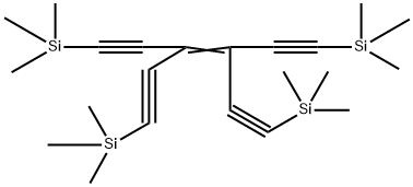 (3,4-双((三甲基甲硅烷基)乙炔基)六-3-蒽-1,5-二炔-1,6-二基)双(三甲基硅烷), 55660-76-9, 结构式