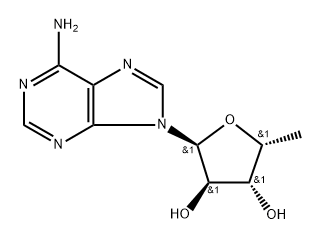 6-Amino-9-(5-deoxy-α-D-xylofuranosyl)-9H-purine,55670-08-1,结构式