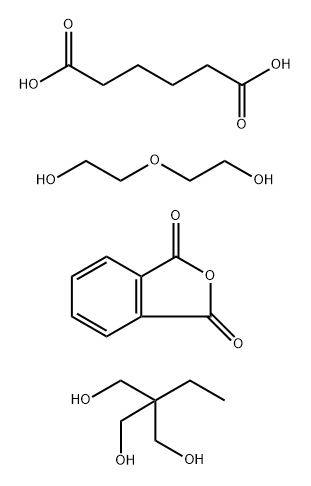 Hexanedioic acid, polymer with 2-ethyl-2-(hydroxymethyl)-1,3-propanediol, 1,3-isobenzofurandione and 2,2-oxybisethanol,55680-35-8,结构式