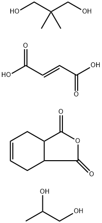 丙二醇与3A,4,7,7A-四氢-1,3-二氧-2-氧杂茚、顺丁烯二酸酐和2,2-二甲基-1,3-丙二醇的聚合物 结构式