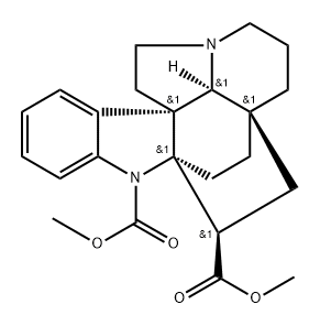 (2R,5R)-Aspidofractinine-1,3β-dicarboxylic acid dimethyl ester Struktur