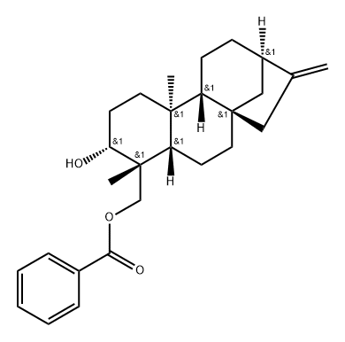 Kaur-16-ene-3,18-diol, 18-benzoate, (3α,4α)- (9CI) 结构式