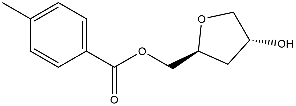 (2S,4R)-4-Hydroxy-2-tetrahydrofuryl]methyl 4-Methylbenzoate Structure