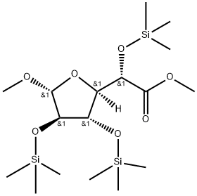 Methyl 2-O,3-O,5-O-tris(trimethylsilyl)-β-D-galactofuranosiduronic acid methyl ester 结构式