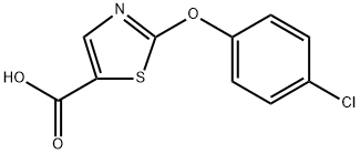 5-Thiazolecarboxylic acid, 2-(4-chlorophenoxy)- Struktur