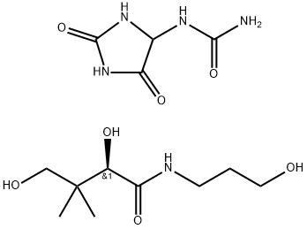 Butanamide, 2,4-dihydroxy-N-(3-hydroxypropyl)-3,3-dimethyl-, (2R)-, mixt. with N-(2,5-dioxo-4-imidazolidinyl)urea|化合物 T29874