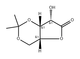 D-Lyxonic acid, 3,5-O-(1-methylethylidene)-, γ-lactone Structure