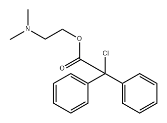 Benzeneacetic acid, α-chloro-α-phenyl-, 2-(dimethylamino)ethyl ester 化学構造式