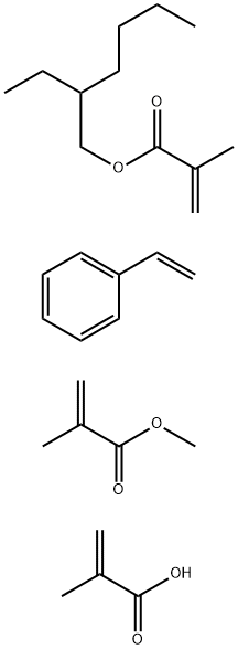 2-Propenoic acid, 2-methyl-, polymer with ethenylbenzene, 2-ethylhexyl 2-methyl-2-propenoate and methyl 2-methyl-2-propenoate,56814-62-1,结构式