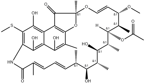 Rifamycin, 3-(methylthio)- (9CI) Struktur