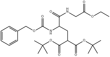 N-carbobenzoxy-(gamma,gamma'-di-tert-butyl)-gamma-carboxyglutamylglycine ethyl ester 化学構造式