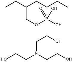 Phosphoric acid, mono(2-ethylhexyl) ester, compound with 2, 2', 2''- nitrilotris[ethanol] Struktur