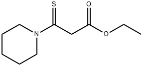 1-Piperidinepropanoic  acid,  -bta--thioxo-,  ethyl  ester Structure