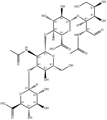 ヒアルロン酸四糖 化学構造式