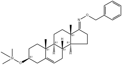 3β-(Trimethylsiloxy)androst-5-en-17-one O-benzyl oxime Structure