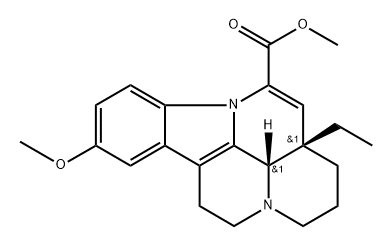 1H-Indolo[3,2,1-de]pyrido[3,2,1-ij][1,5]naphthyridine-12-carboxylic acid, 13a-ethyl-2,3,5,6,13a,13b-hexahydro-8-methoxy-, methyl ester, (13aS,13bS)- Structure