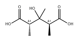 rel-(2R*,4R*)-3-ヒドロキシ-2,3,4-トリメチルペンタン二酸 化学構造式