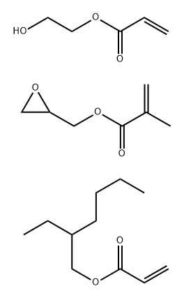 Oxiranylmethyl 2-methyl-2-propenoate polymer with 2-ethylhexyl 2-propenoate and 2-hydroxyethyl 2-propenoate Struktur