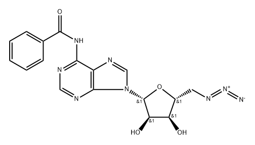 Adenosine, 5'-azido-N-benzoyl-5'-deoxy- Structure