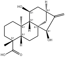 11,15-二羟基-16-贝壳杉烯-19-酸, 57719-76-3, 结构式
