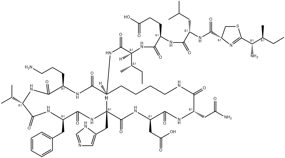 Bacitracin B2 (Ikai et al.) Structure