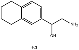 2-amino-1-(5,6,7,8-tetrahydronaphthalen-2-yl)ethan-1-ol hydrochloride 化学構造式