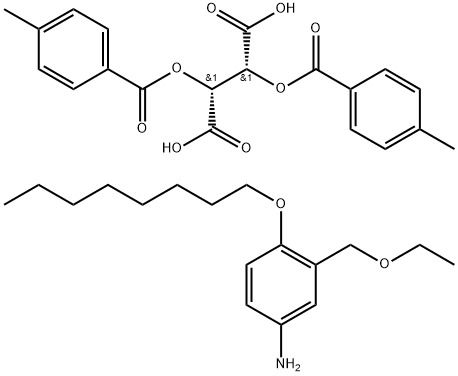 Tartaric acid, di-p-toluate, compd. with α-ethoxy-4-(octyloxy)-m-toluidine (1:1) (8CI) Struktur