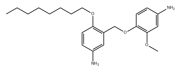 m-Toluidine, α-(4-amino-2-methoxyphenoxy)-4-(octyloxy)- (7CI,8CI),5804-10-4,结构式