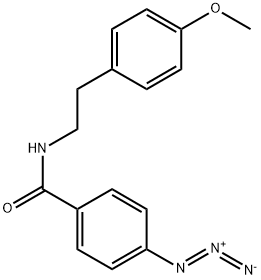 4-Azido-N-[2-(4-methoxyphenyl)ethyl]benzamide Struktur