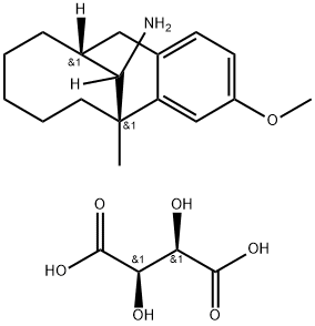 (5R,11S,13S)-rel-(+)-5,6,7,8,9,10,11,12-Octahydro-3-methoxy-5-methyl-5,11-methanobenzocyclodecen-13-amine L-Tartaric Acid Struktur