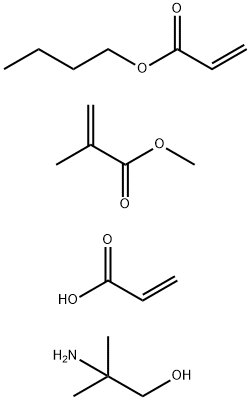 2-Propenoic acid, 2-methyl-, methyl ester, polymer with butyl 2-propenoate and 2-propenoic acid, compd. with 2-amino-2-methyl-1-propanol|