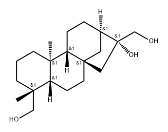 Kaurane-16,17,18-triol, (4α)- Structure