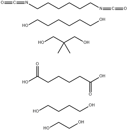 hexanedioic acid, polymer with 1,4-butanediol,1,6-diisocyanatohexane, 2,2-dimethyl-1,3-propanediol, 1,2-ethanedioland 1,6-hexanediol Structure
