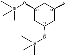 (1α,3α,5α)-5-メチル-1,3-ビス(トリメチルシロキシ)シクロヘキサン 化学構造式