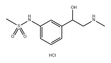 Amidephrine hydrochloride 化学構造式