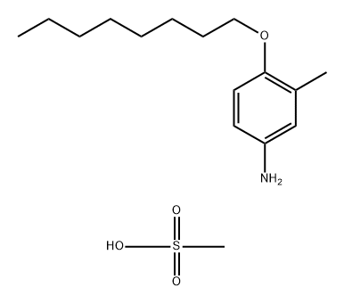 Benzenamine, 3-methyl-4-(octyloxy)-, methanesulfonate (1:1),5896-89-9,结构式