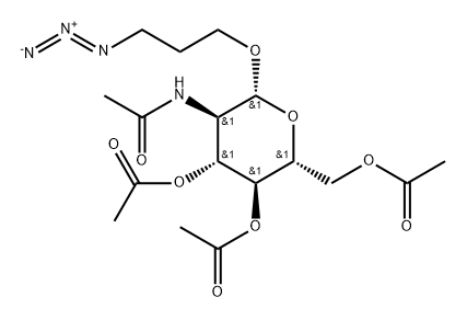 β-D-Glucopyranoside, 3-azidopropyl 2-(acetylamino)-2-deoxy-, 3,4,6-triacetate Structure