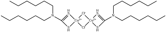 Copper, di-.mu.-chlorobis(dihexylcarbamodithioato-S,S)di- Structure