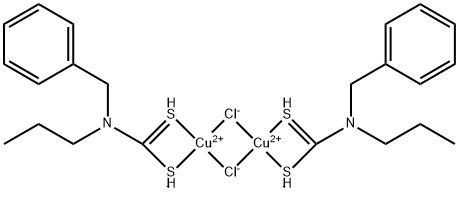 Copper, di-.mu.-chlorobis(phenylmethyl)propylcarbamodithioato-S,Sdi- 结构式