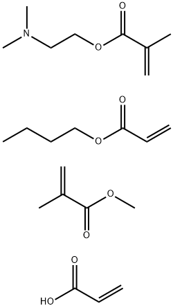 2-Propenoic acid, 2-methyl-, 2-(dimethylamino)ethyl ester, polymer with butyl 2-propenoate, methyl 2-methyl-2-propenoate and 2-propenoic acid 结构式