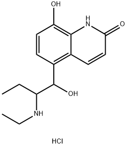 5-(2-(Ethylamino)-1-hydroxybutyl)-8-hydroxyquinolin-2(1H)-one hydrochloride Structure